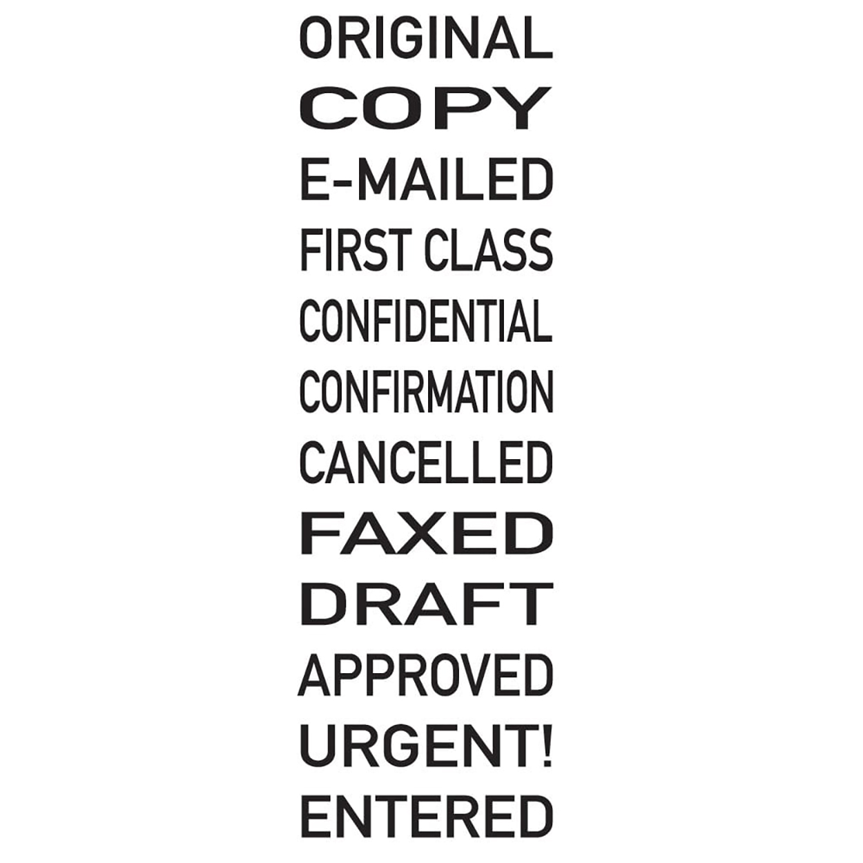 FAXED AIR MAIL ETC COPY TRODAT 4822 MULTI WORD RUBBER STAMP FIRST CLASS