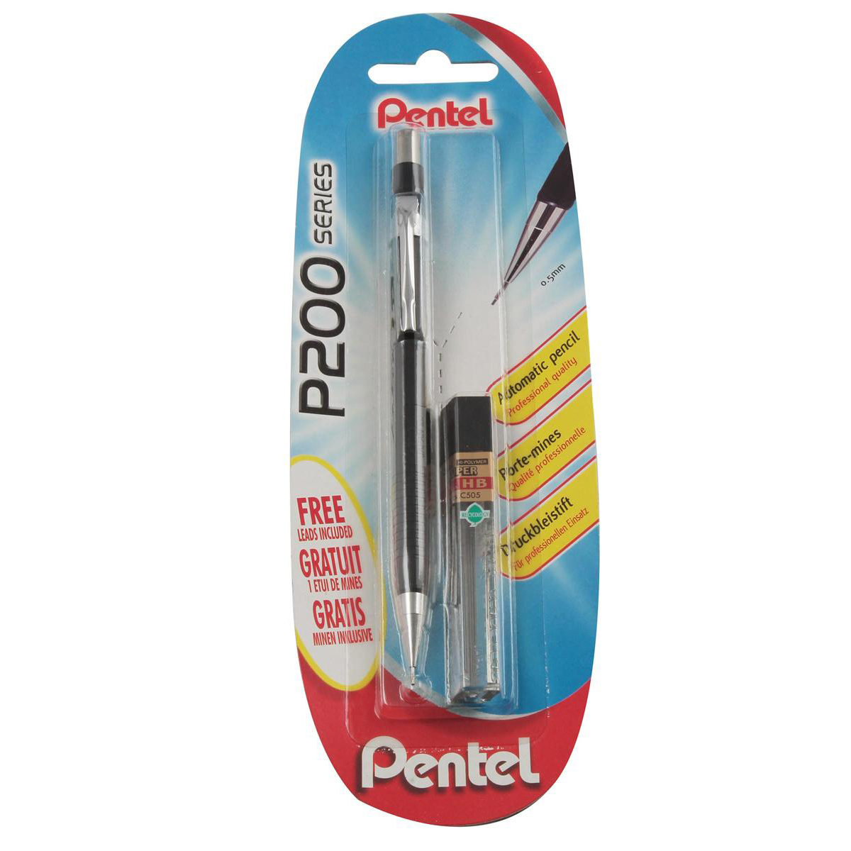 HB refill lead Pentel P200  0.5  Mechanical Pencil LIMITED EDITION Blue barrel