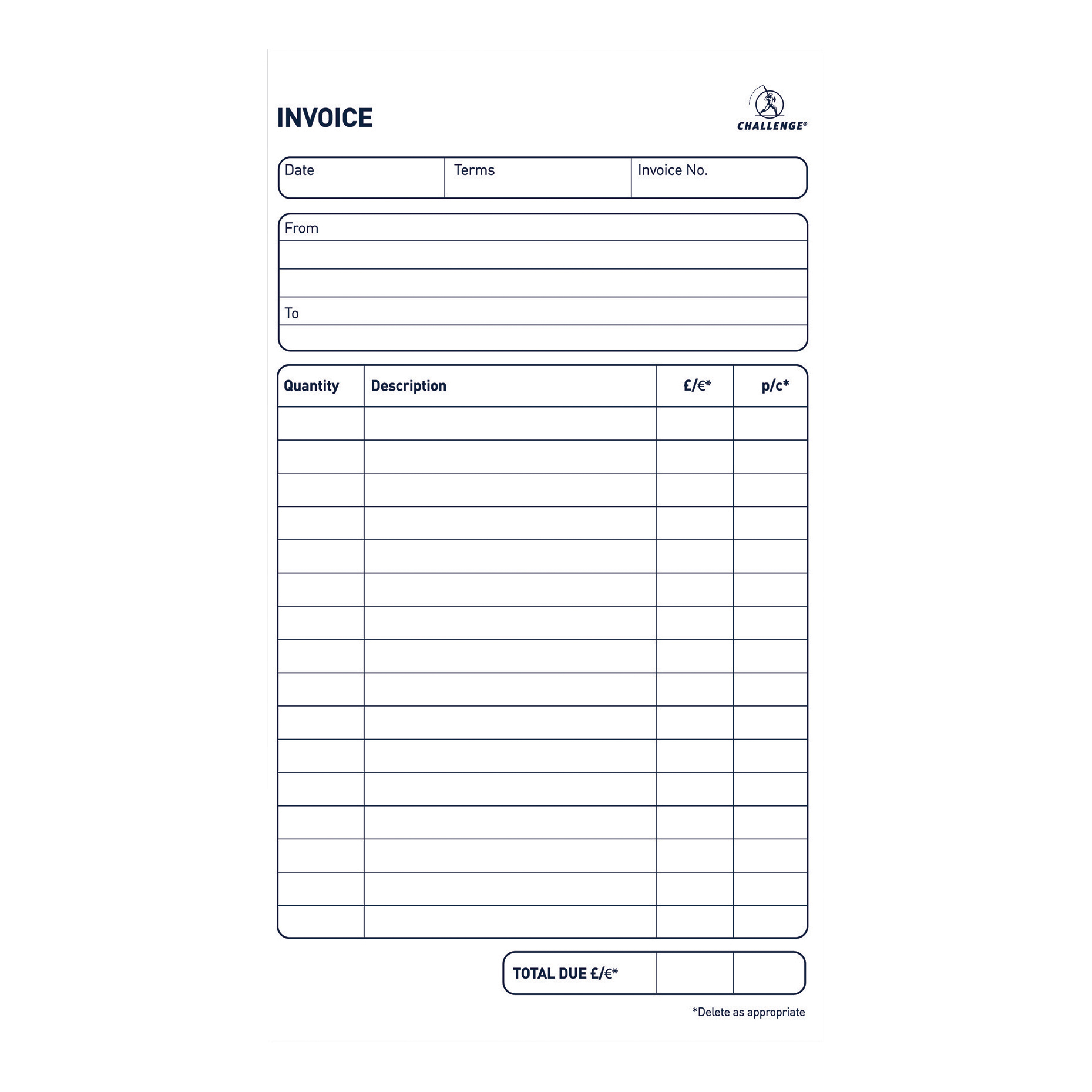 CHALLENGE CARBONLESS DUPLICATE BOOK 210x130mm RULED FEINT