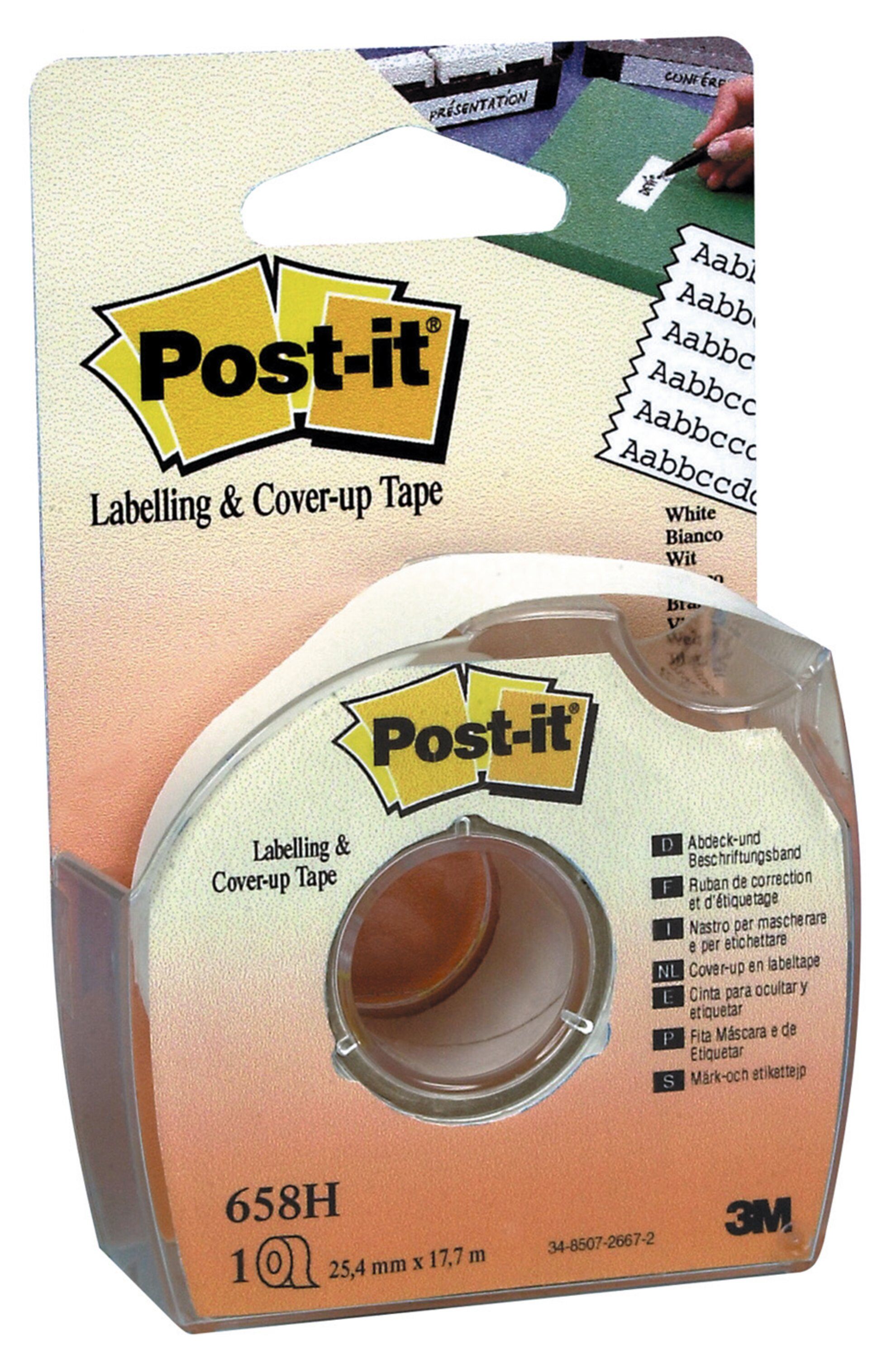 Correction Tape Post-it Cover-Up and Labelling Tape 25.4mmx17.7m White 658H