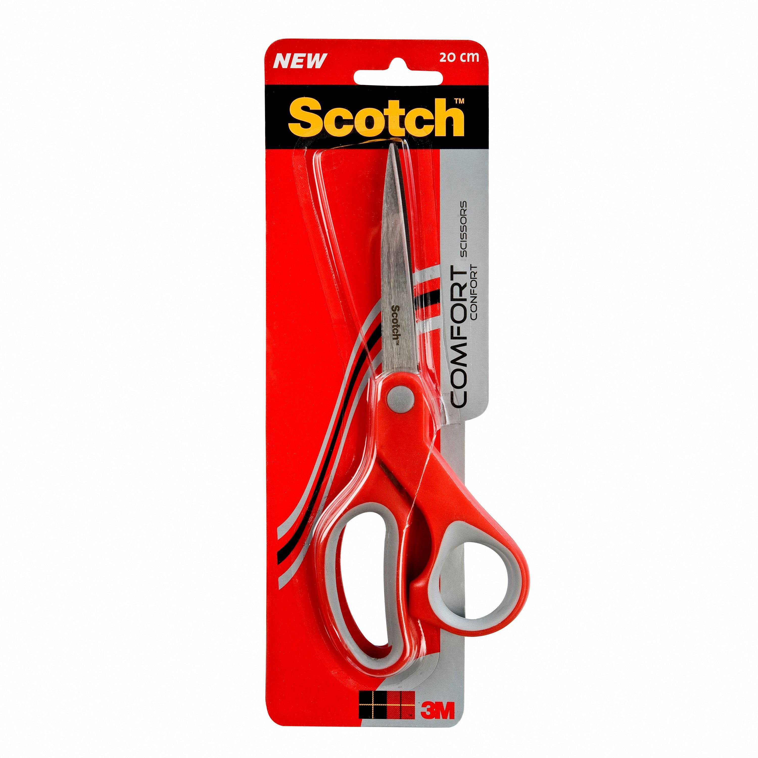 Scissors Scotch Comfort Scissors 200mm Red/Grey 1428