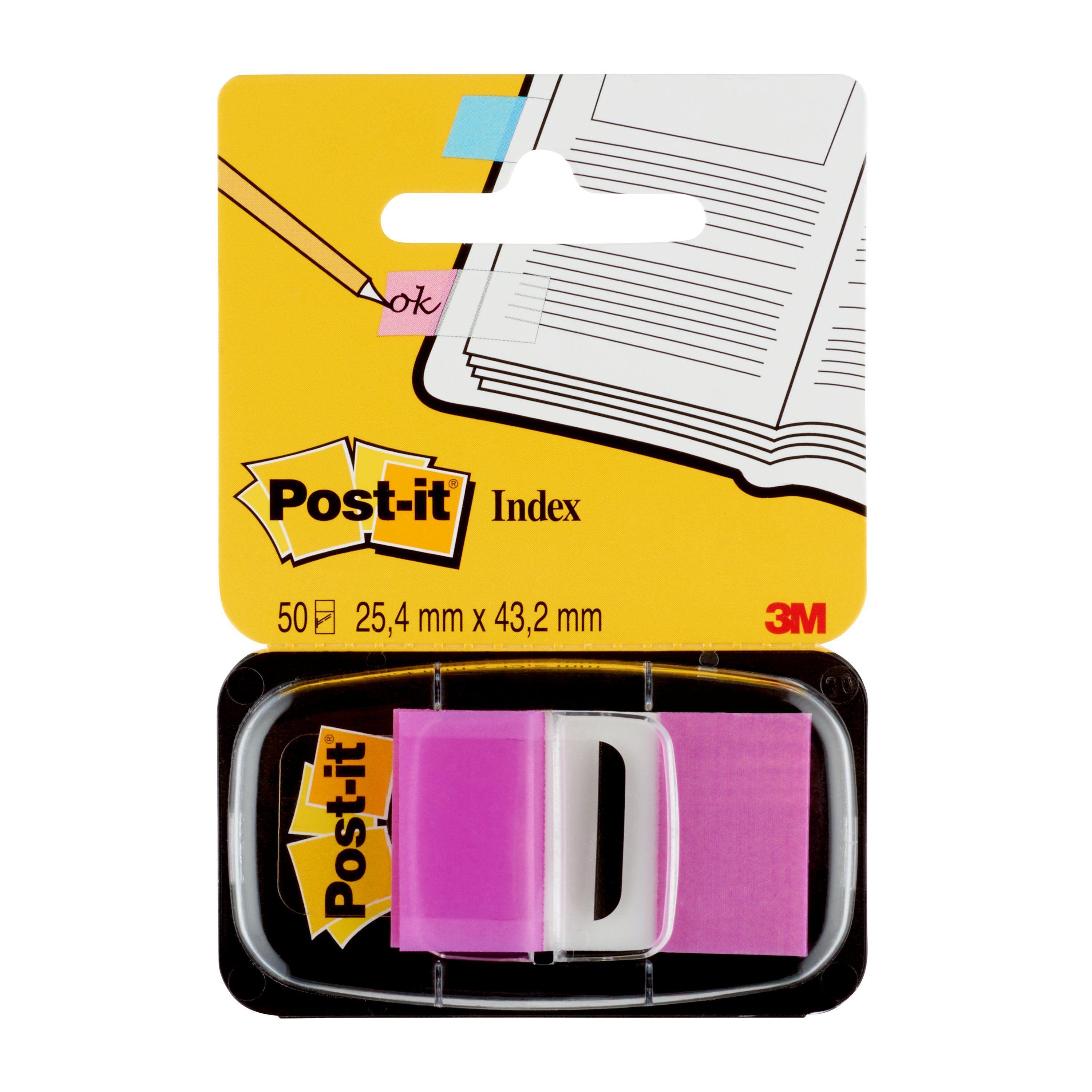 Post-it Index Flags Repositionable 25x43mm 12x50 Tabs Purple (Pack 600)