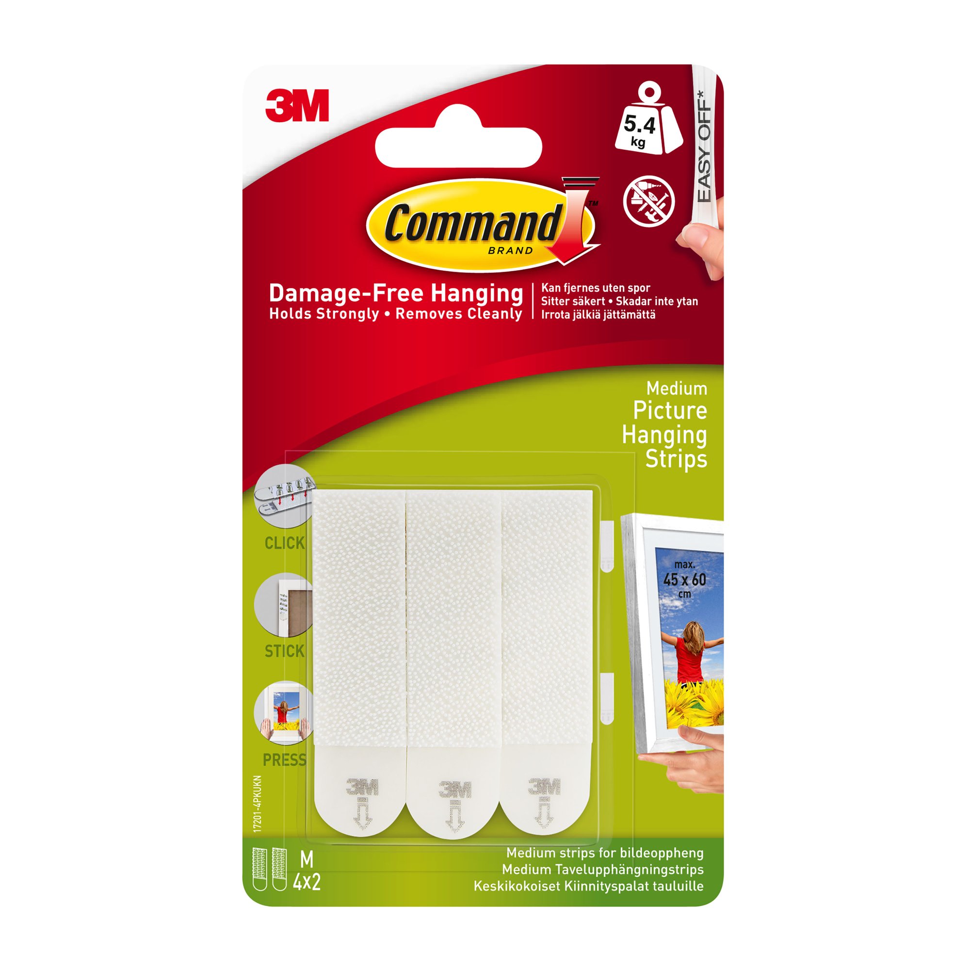 COMMAND MEDIUM WHITE PICTURE HANGING STR