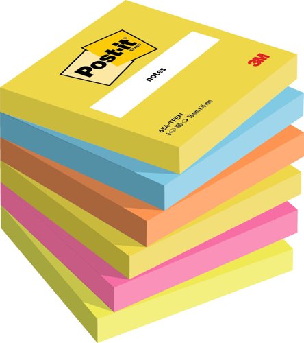 Post-it+Notes+76+mm+x+76+mm+Energetic+Colours+%28Pack+6%29+-+7100296019