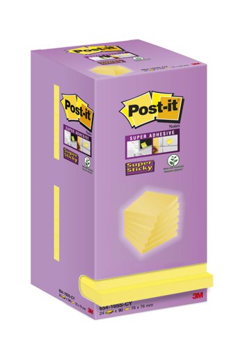Post-it+Sticky+Notes+Yellow+Tower+76+x+76mm+%28Pack+of+16%29+7100236608
