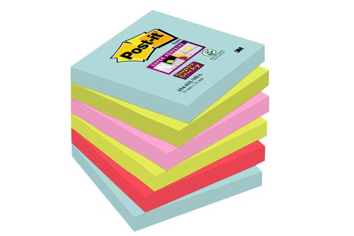 Post-It Super Sticky Notes 76x76mm 90 Sheets Cosmic Colours (Pack 6) 7100147842