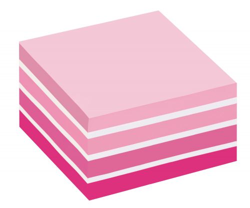 Post-it Note Cube 76x76mm 450 Sheets Pastel Pink 2028P