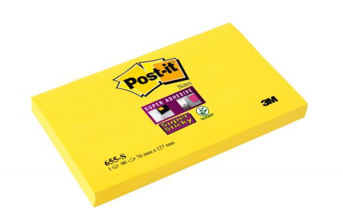 Post-it Super Sticky 76x127mm Daffodil Yellow PK12