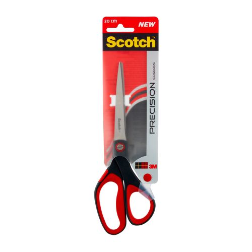 Scotch+Precision+Scissors+Stainless+Steel+Ambidextrous+Comfort+Handles+200mm+Red+Ref+1448