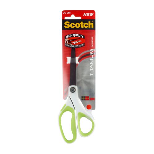 Scotch Titanium Scissors Ambidextrous Comfort Handles 200mm Green Ref 1458T-Green