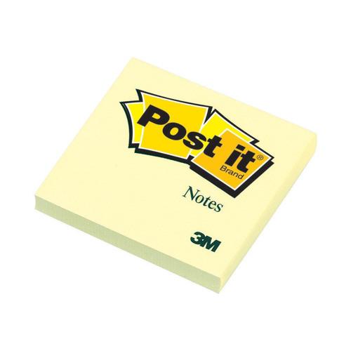 Post-it Canary Yellow Notes Pad of 100 Sheets 76x76mm Ref 654Y [Pack 12]