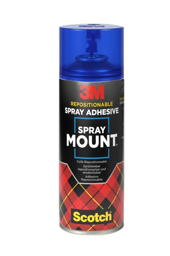 3M SprayMount Adhesive Spray Can CFC-Free Non-staining 400ml Ref SMOUNT