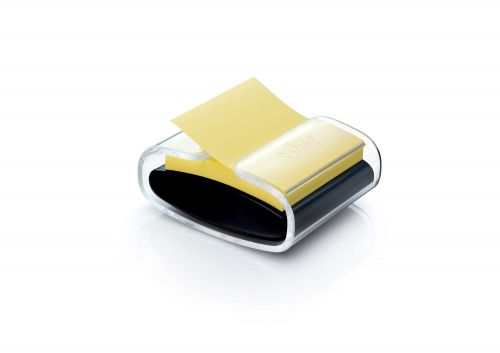 Post-it+Z-Notes+PRO+Dispenser+Black+Plus+1+Pad+Super+Sticky+Z-Notes+76+mm+x+76+mm+Canary+Yellow+7100039516