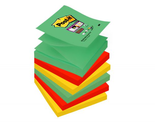 Post-it+Super+Sticky+Z-Notes+Pad+90+Sheets+Marrakesh+76x76mm+R330-6SS-MAR+%5BPack+6%5D