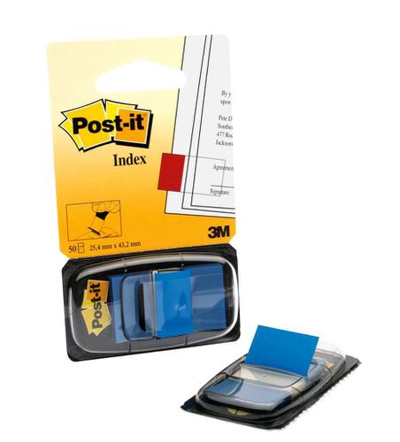 Post-it+Index+Flags+Repositionable+25x43mm+12x50+Tabs+Blue+%28Pack+600%29+7100089834