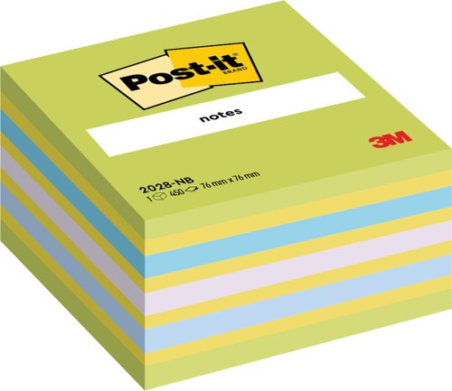 Post-it+Notes+Cube+76x76mm+450+Sheets+Neon+Green%2FBlue+2028+NB+-+7000033879