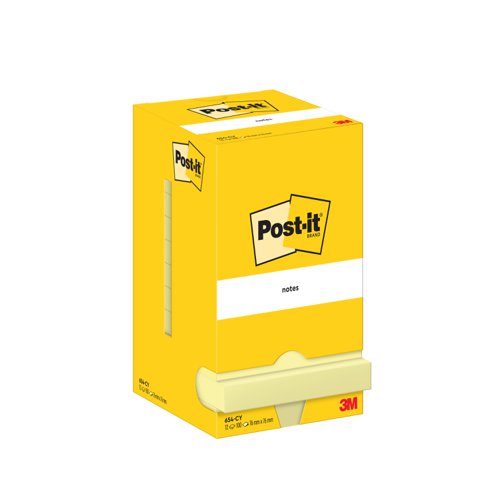 Post-it Notes 76x76mm 100 Sheets Canary Yellow (Pack 12) 7100290160