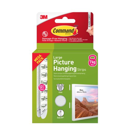 3M+Command+Large+Picture+Hanging+Strips+White+%28Pack+12%29+17206+-+7100336849
