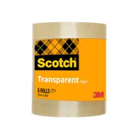 SCOTCH 508 CLR TAPE 25MMX66M PK6