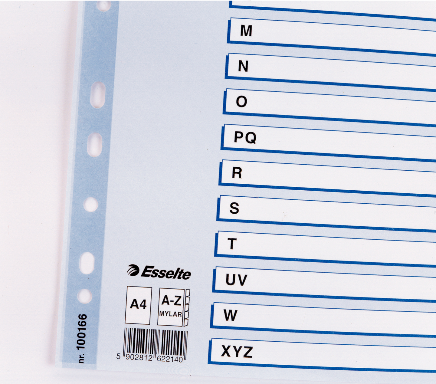 E:INDEX A-Z MULTICOLOURED MYLAR A4