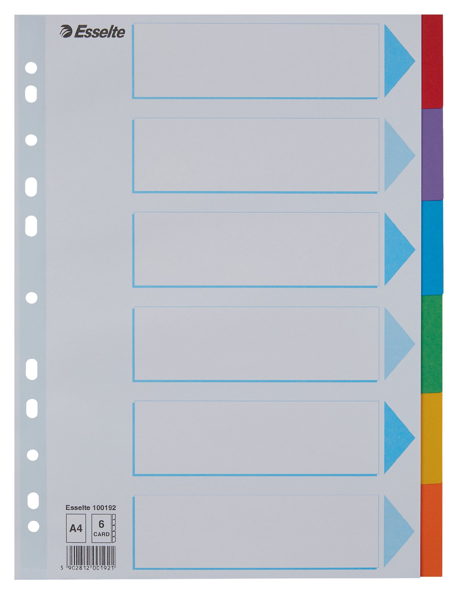 E:DIVIDER CARD A4 6TABS
