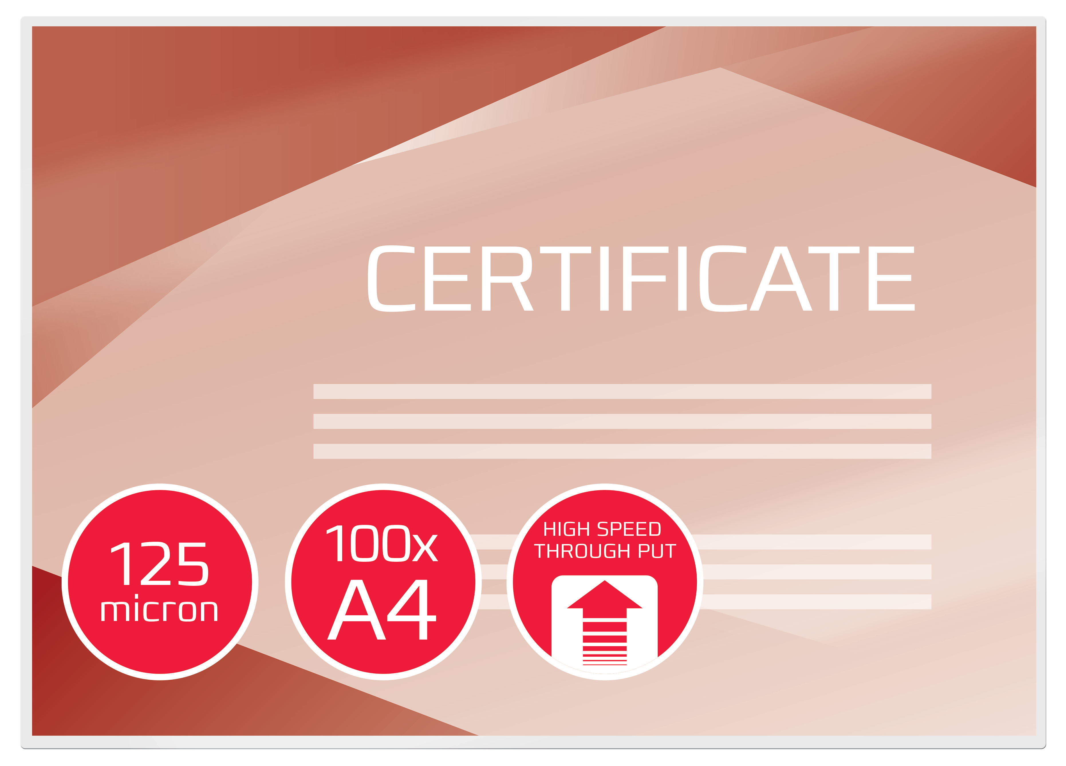 G:LAM.POUCH HI-SPEED A4 2X125MIC 100PCS