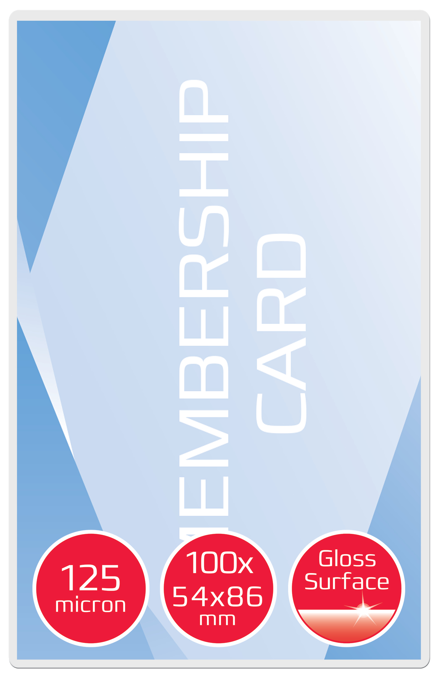 GBC POUCH GLOSS 54X86MM 125M PK100