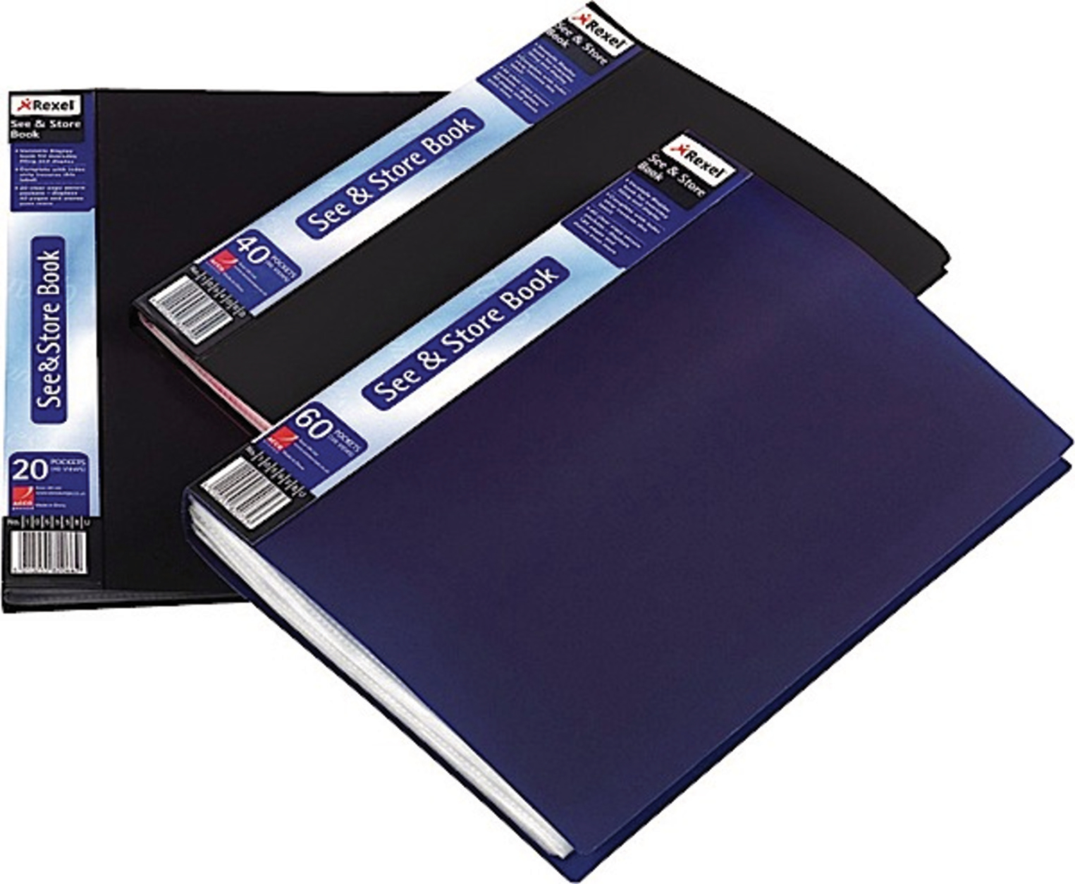 Rexel See and Store A4 Display Book 60 Pocket Black 10565BK