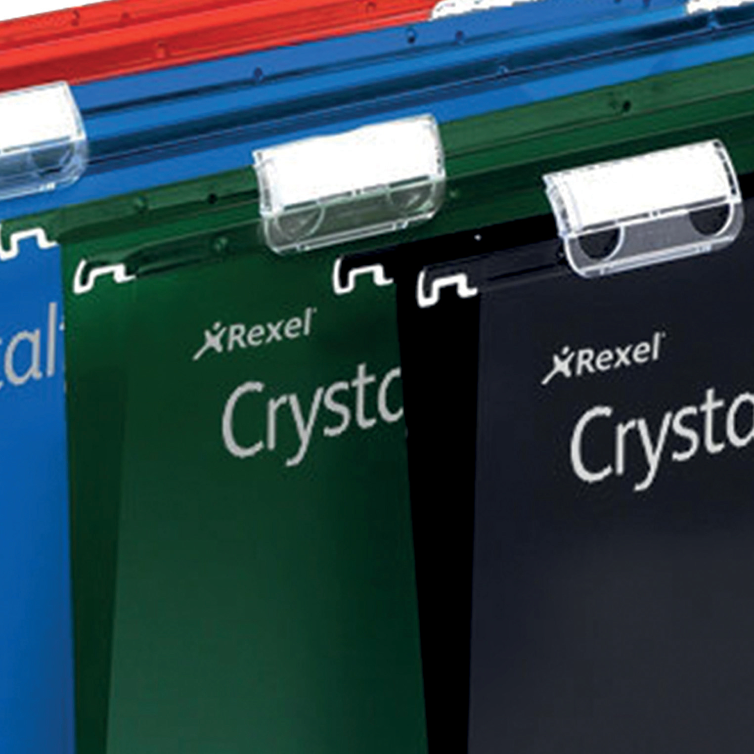 Rexel Crystalfile Extra Foolscap Suspension File Polypropylene 50mm Green (Pack 25) 3000112