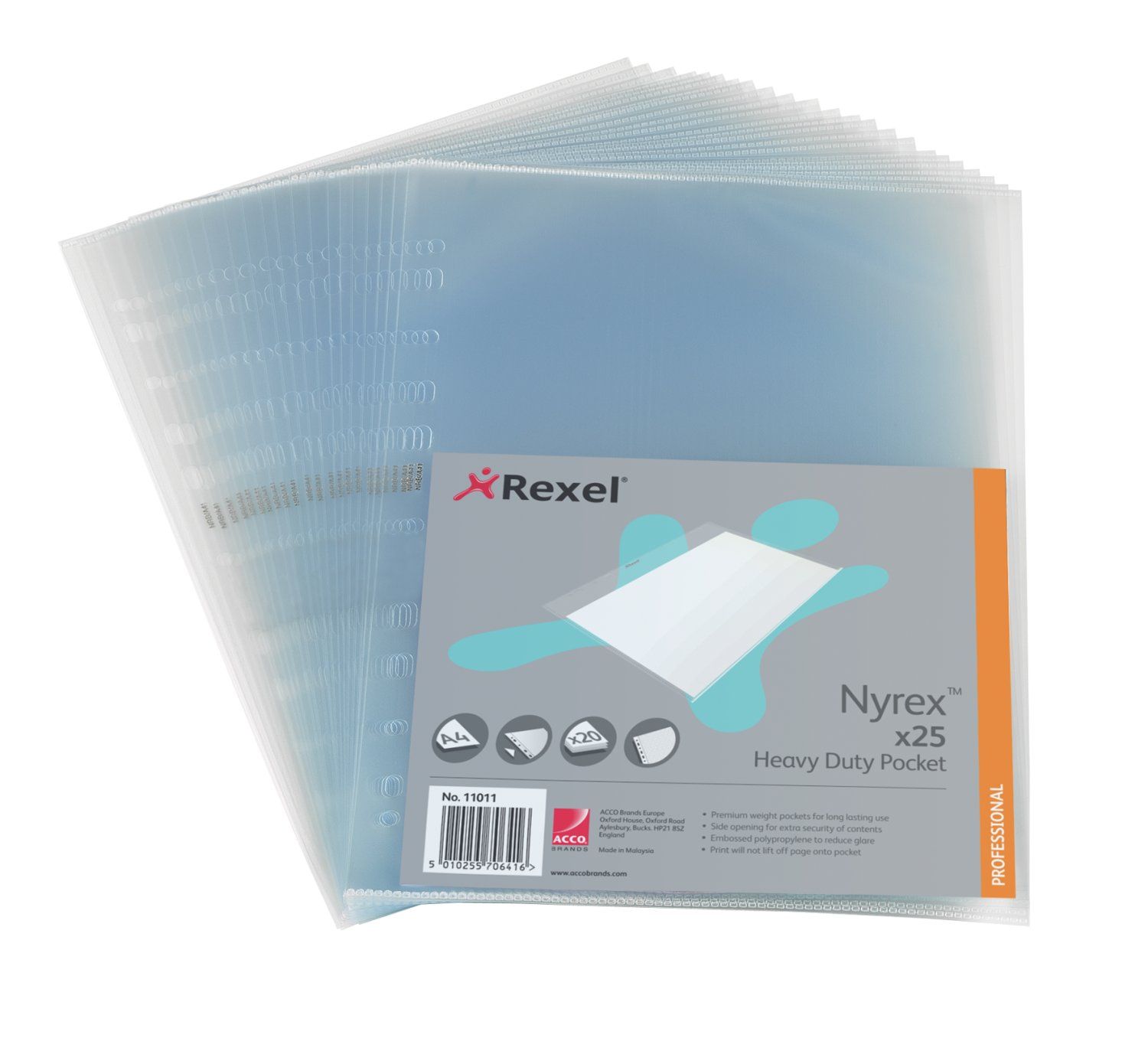 Rexel Nyrex HD Side Op Pock Clear PK25