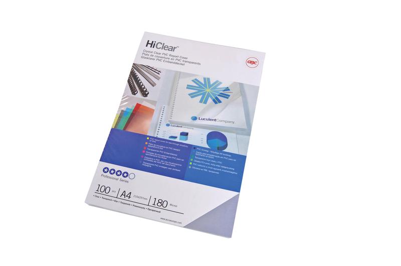 GBC HiClear Report Covers A4 250 Micron Super Clear 41606E (Pack 50)
