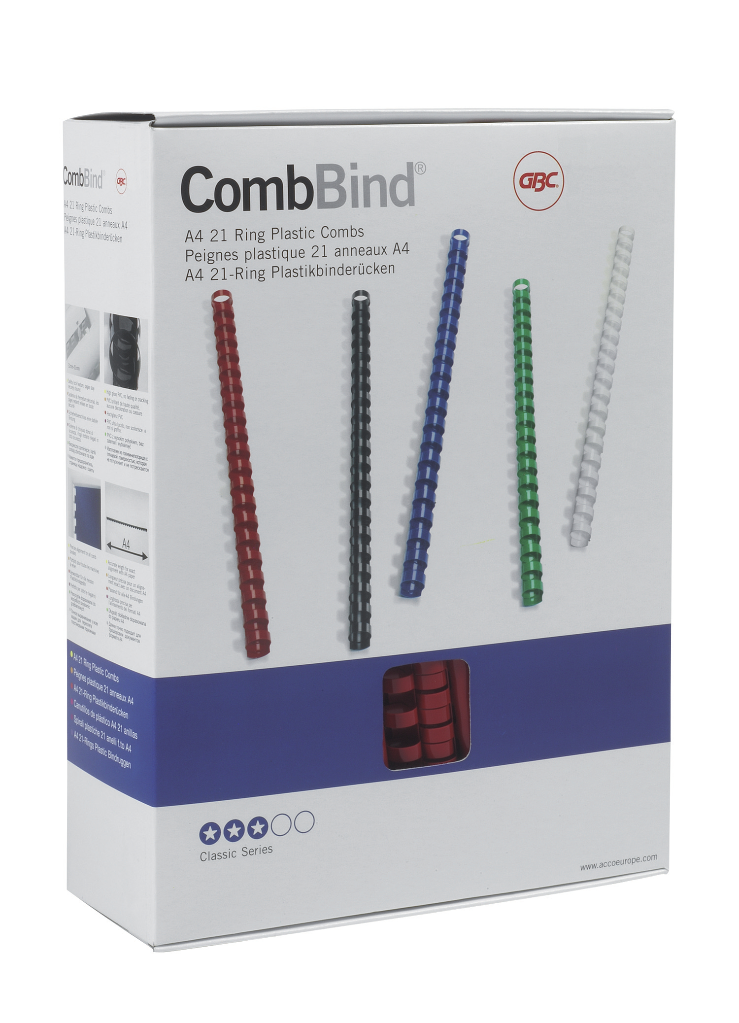 G:WIRESPINECOMBBINDA421R51MM WHITE 50PCS