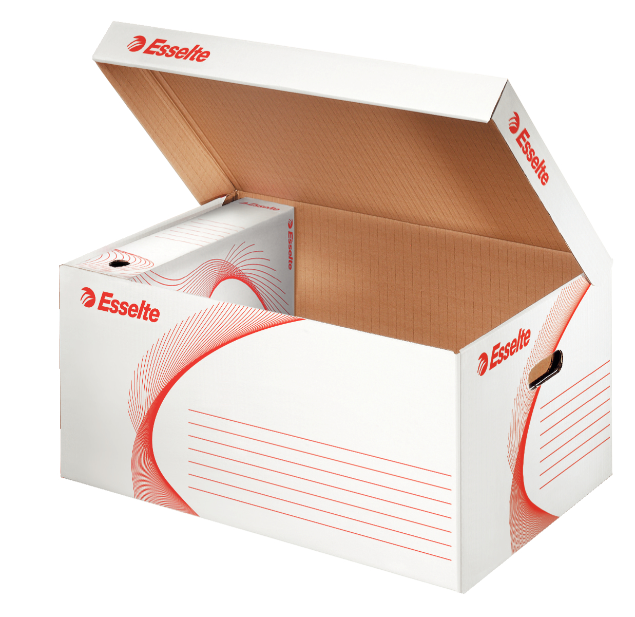 Esselte Standard Storage and Transportation Box 6x80mm, 5x100mm - White - Outer carton of 10