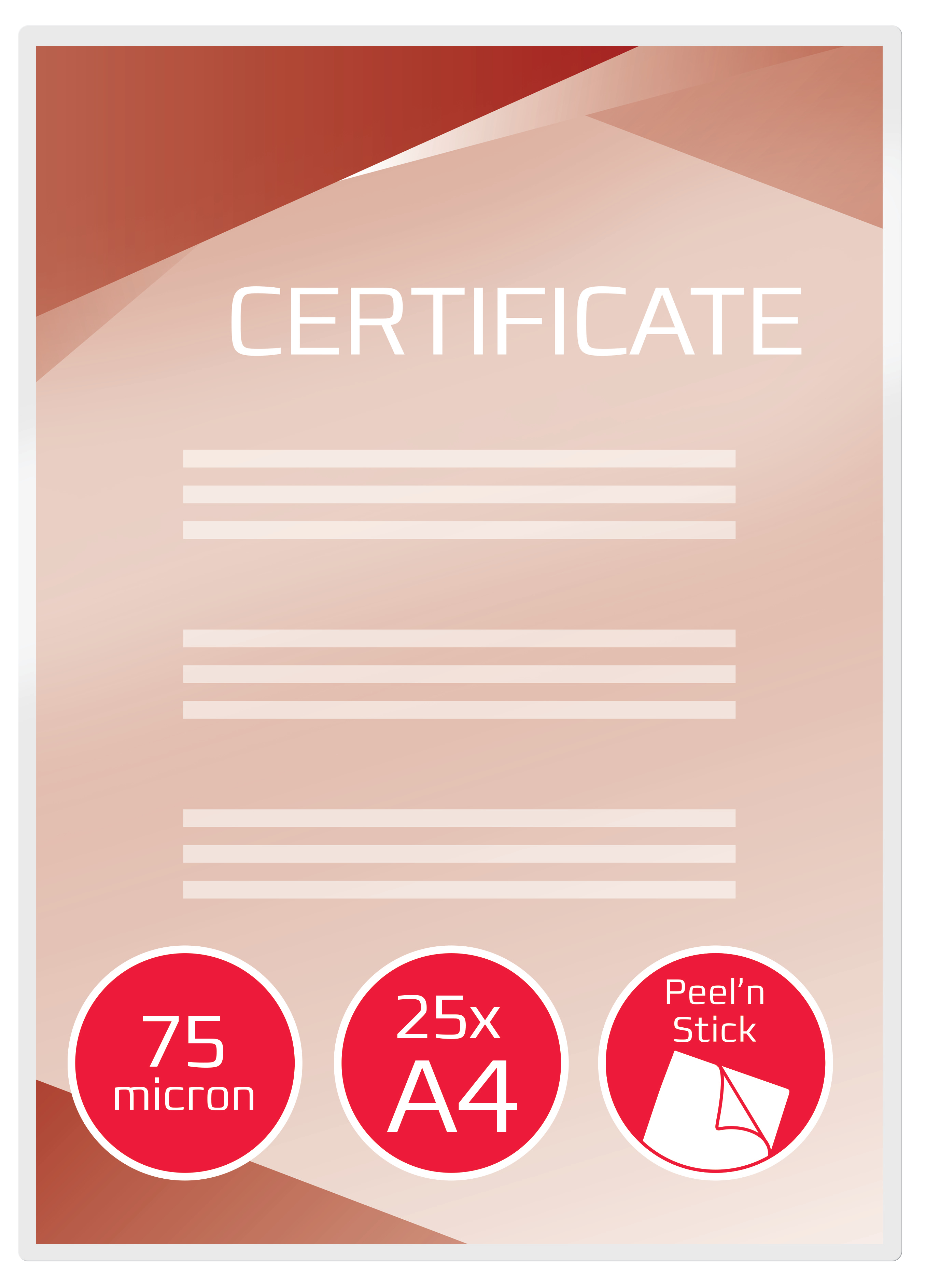 G:POUCH PEEL'N STICKA4 75MIC MATT 25PCS