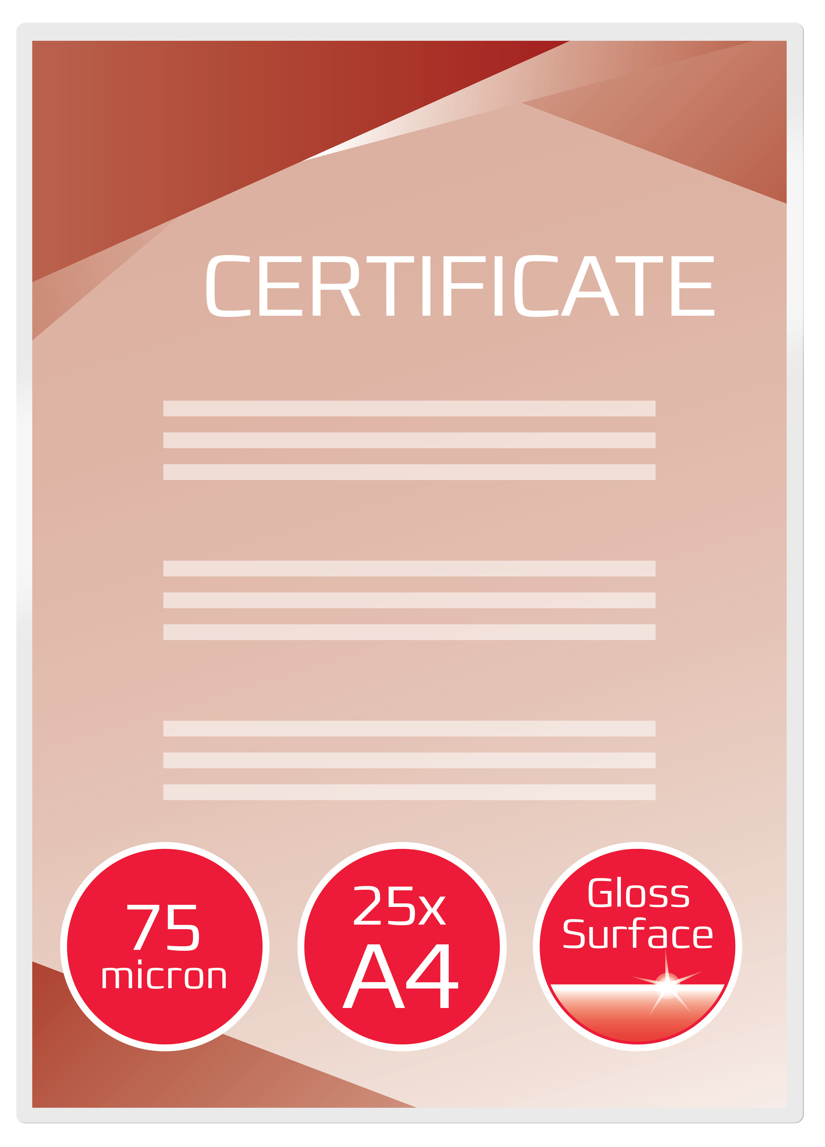 G:LAMPOUCH A4 75MIC CLEAR 25PCS