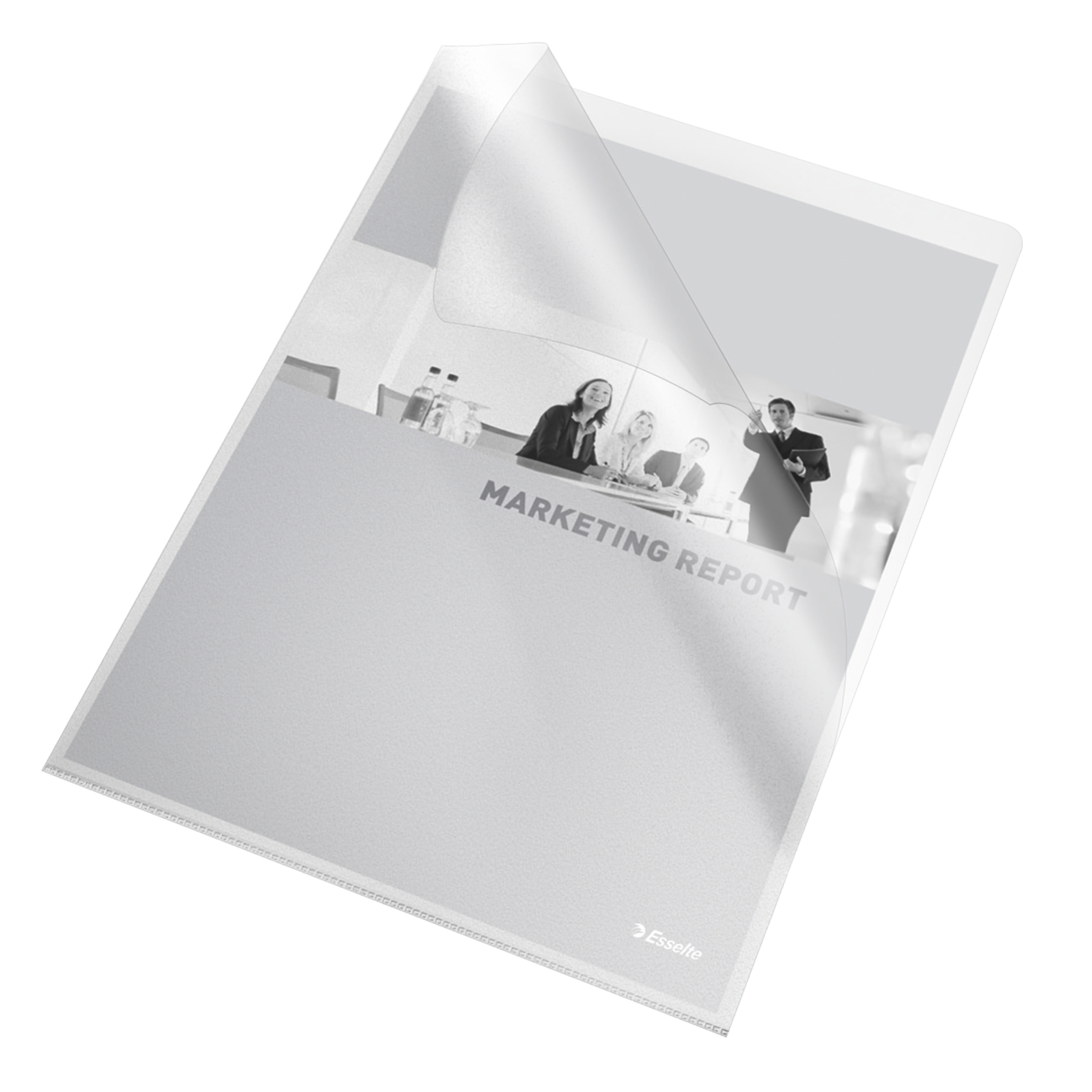Esselte Quality Folder Holds up to 20 A4 sheets, Transparent, Matte, 115 Micron Polypropylene (Pack of 25) - Outer carton of 4