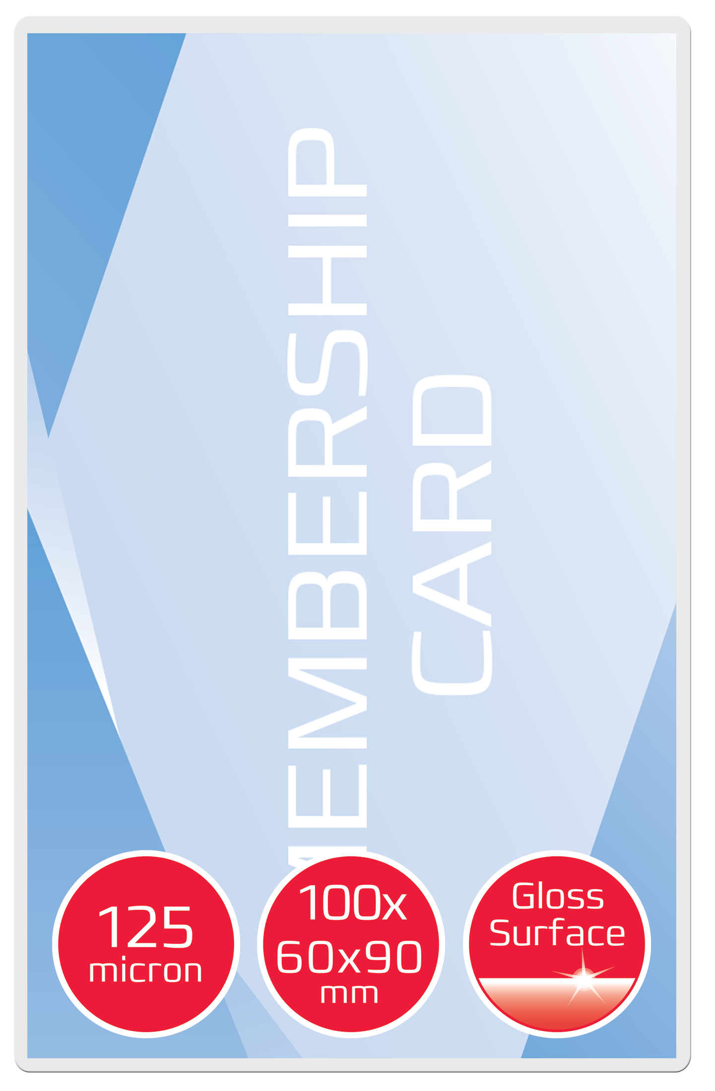 G:LAM.POUCH 60X90MM 125MIC CLEAR 100PCS