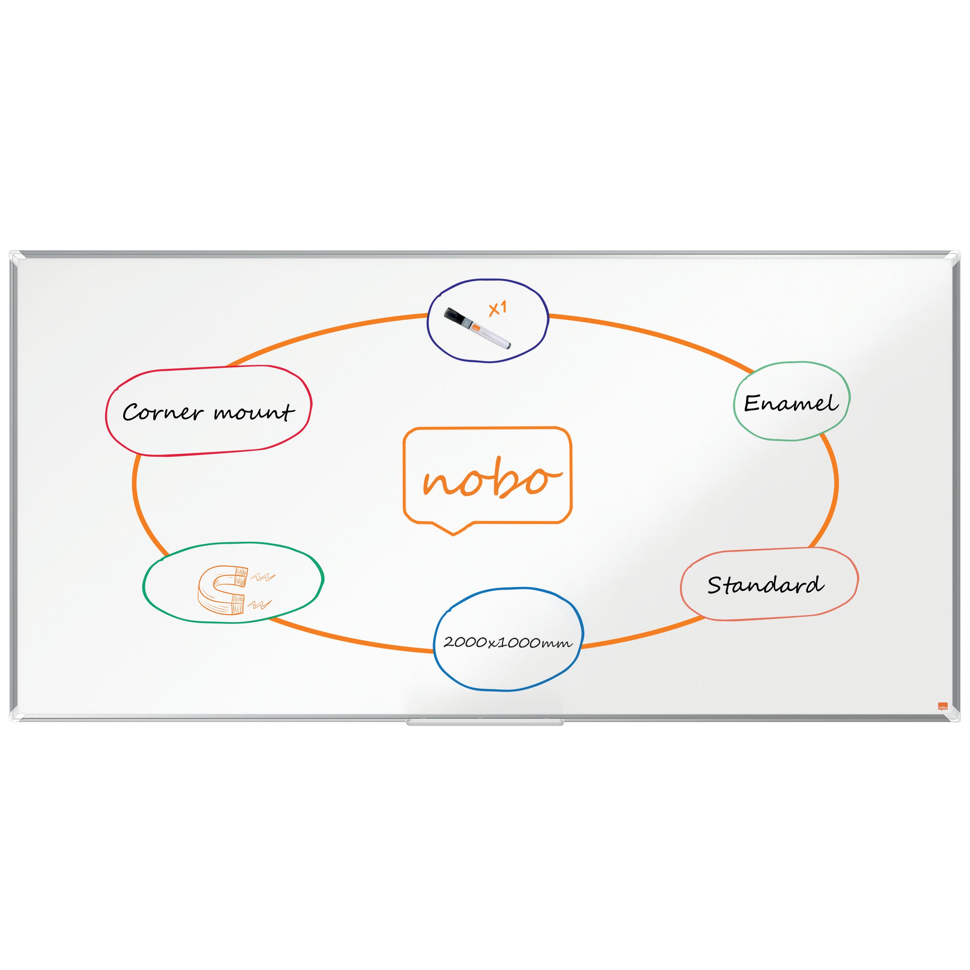 N:WHITEBOARD PREMIUMPLUS ENAMEL2000X1000