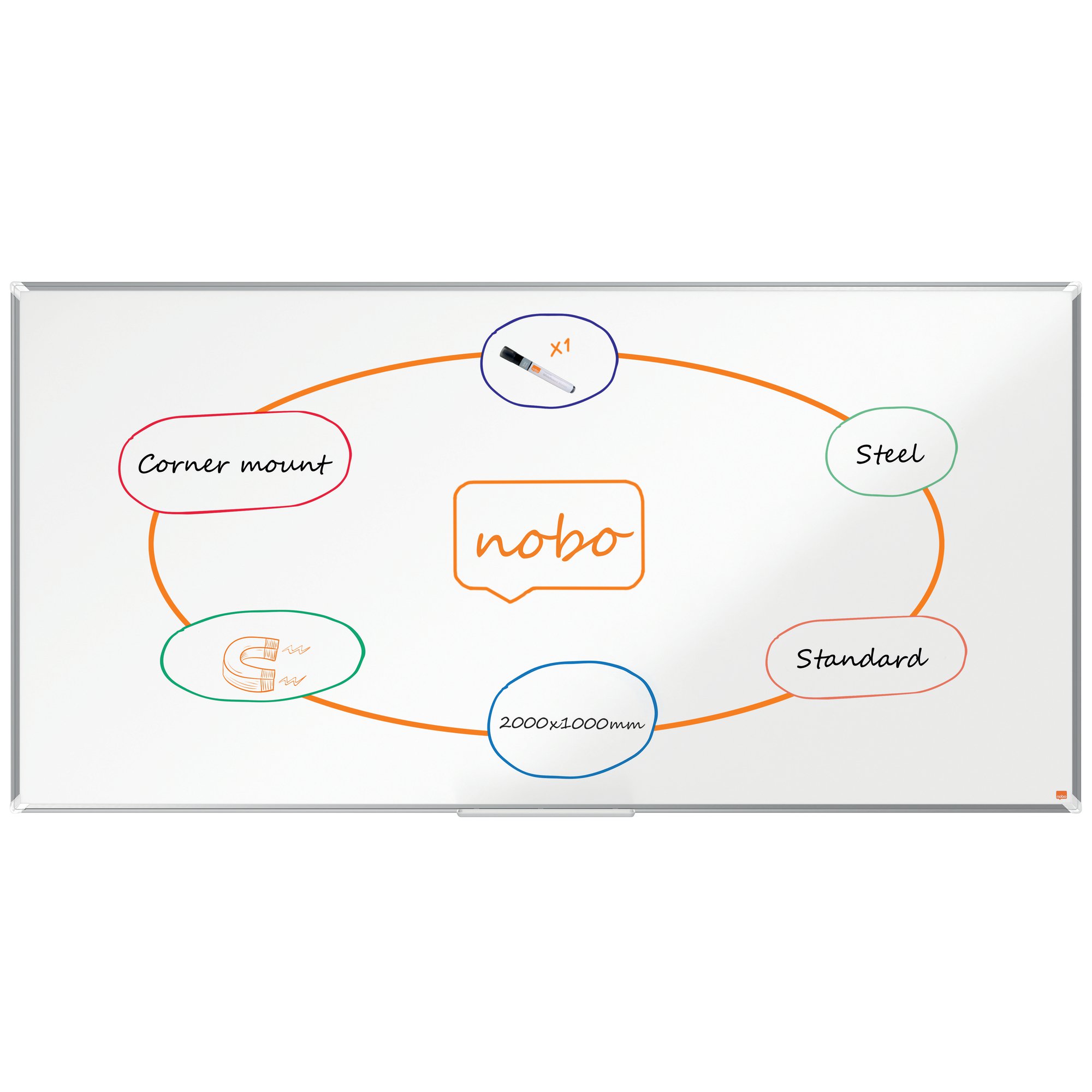 N:WHITEBOARD PREMIUMPLUS STEEL 2000X1000