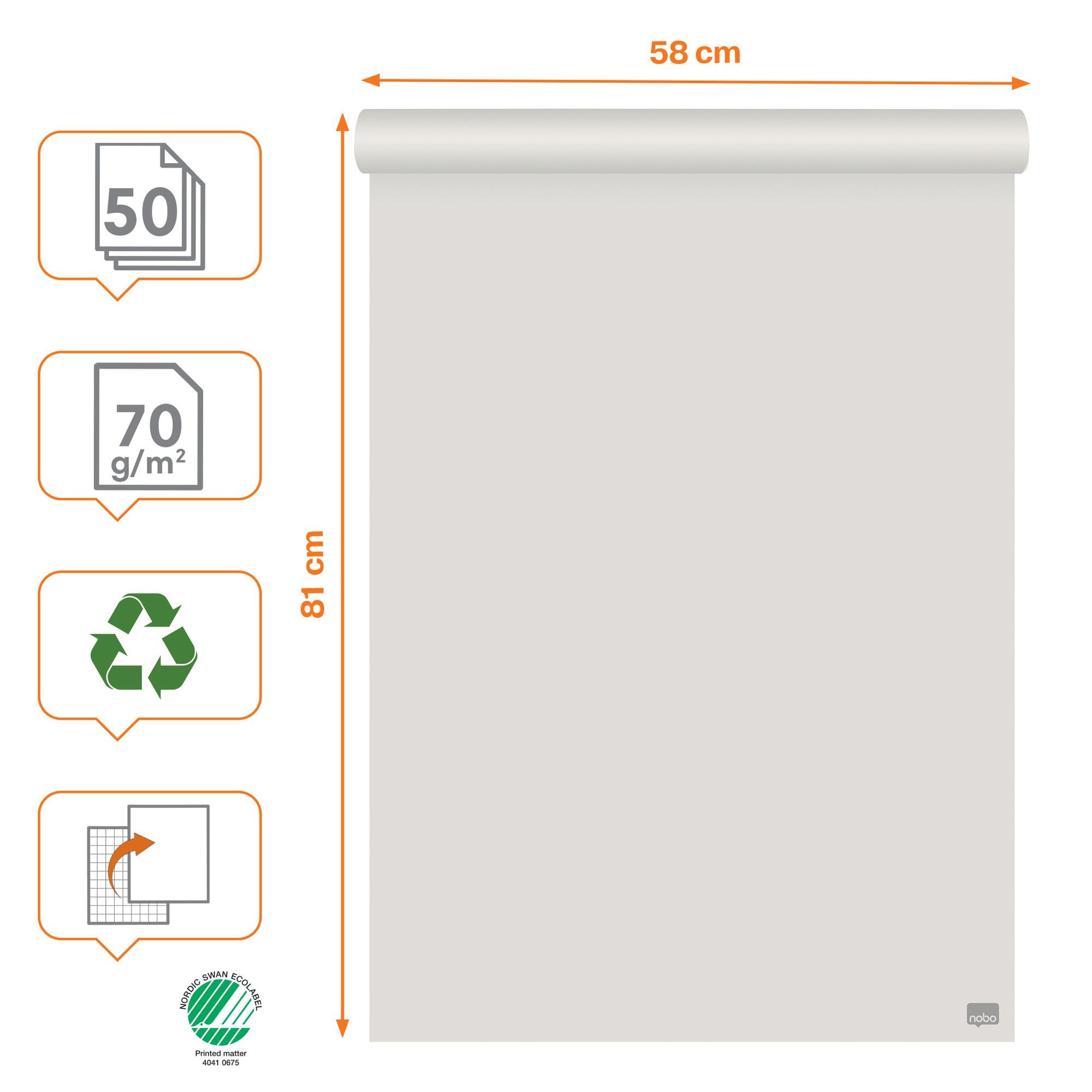 N:FLIPCHARTPAD58X81SQ/PL50SHRECY.70GRRET