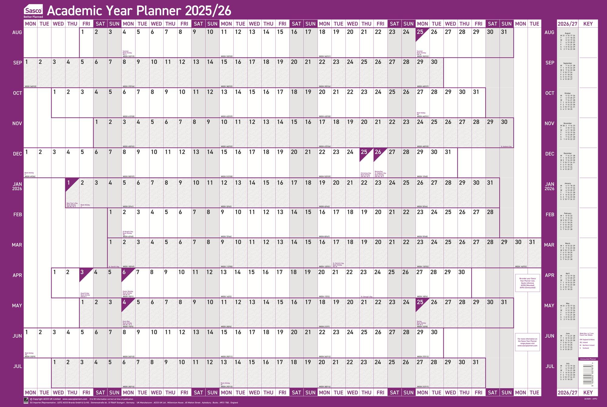 S:YEAR PLANNER ACADEMIC 2025/2026 UNMOUN