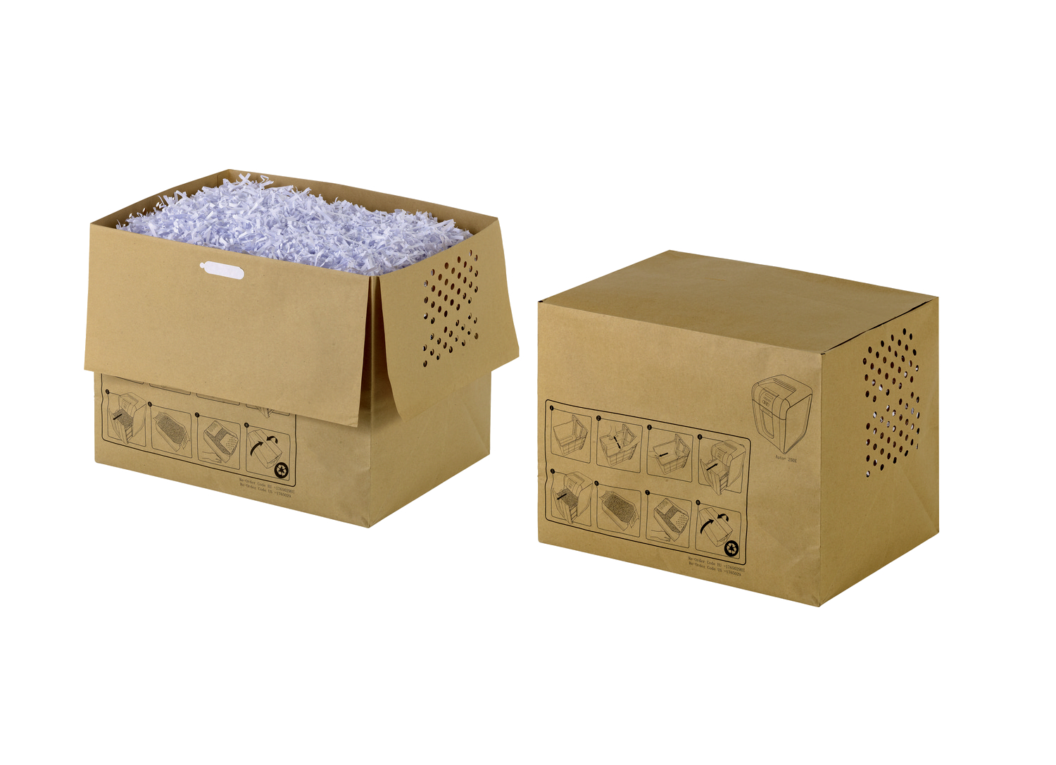Bags / Sacks Rexel Recyclable Paper Shredder Waste Bag 40 Litre Brown (Pack 20) 1765029EU