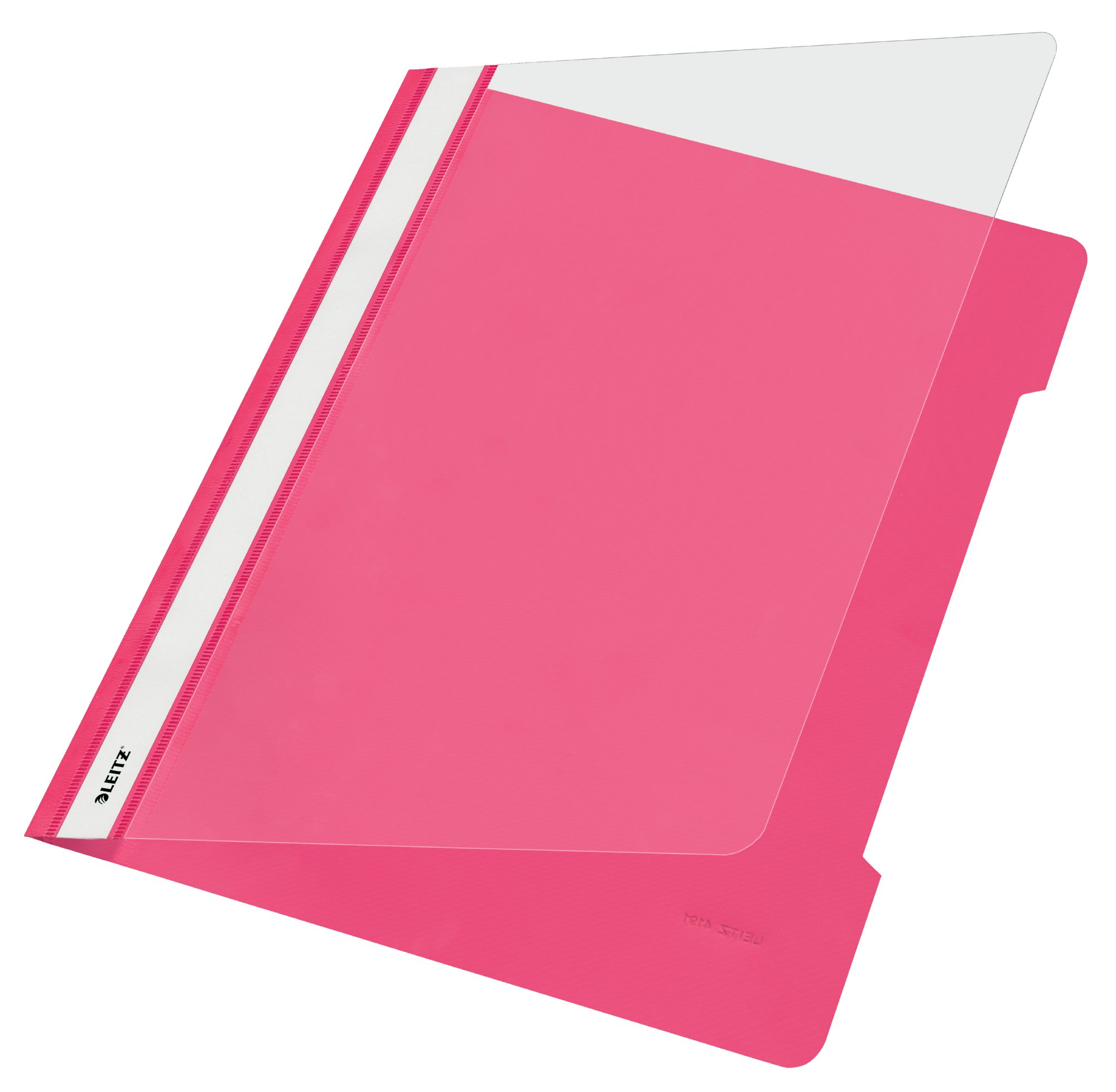 L:PLAS FILE A4 FRONT RECYCLED CLR PINK