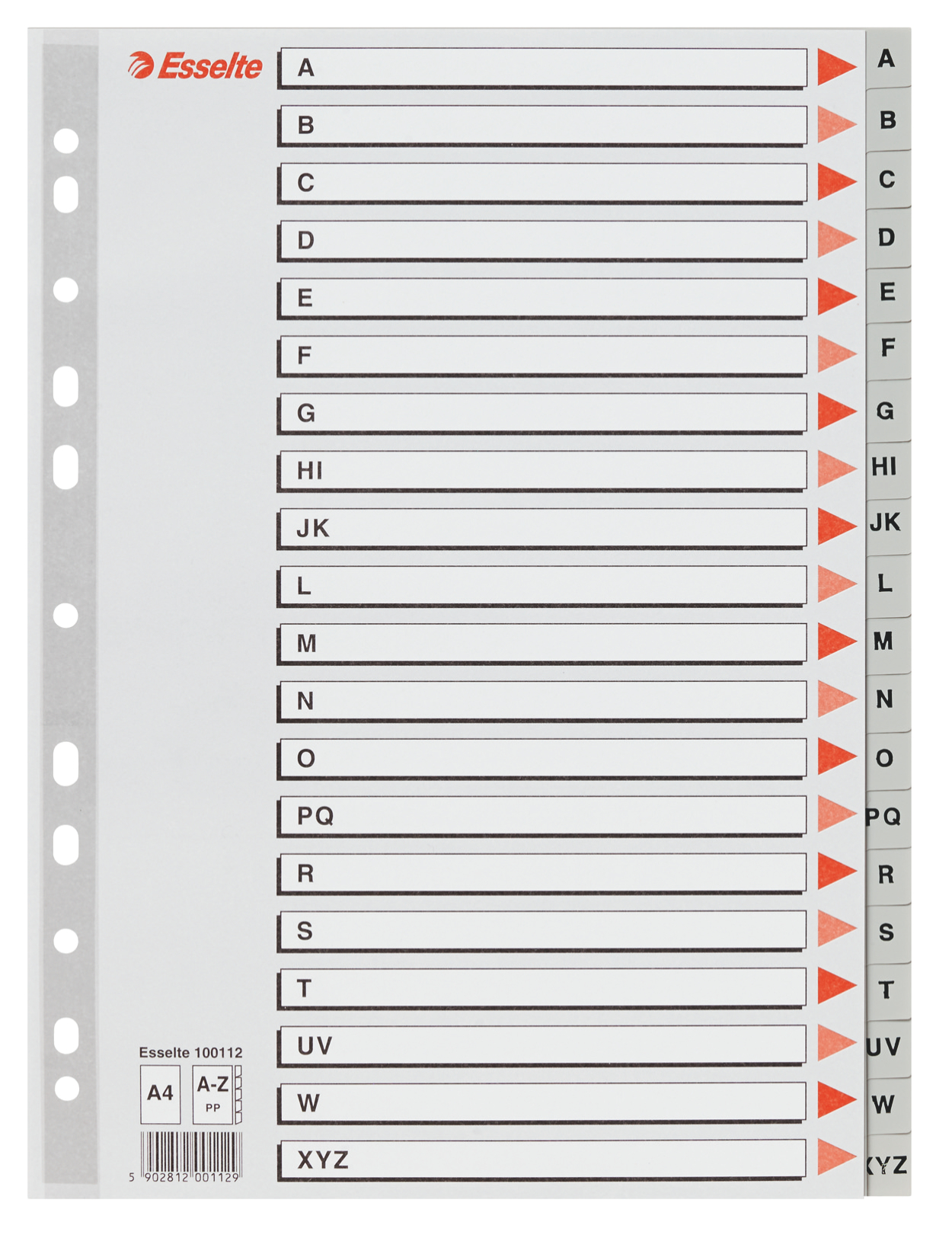 E:INDICES A4 PP A-Z GREY