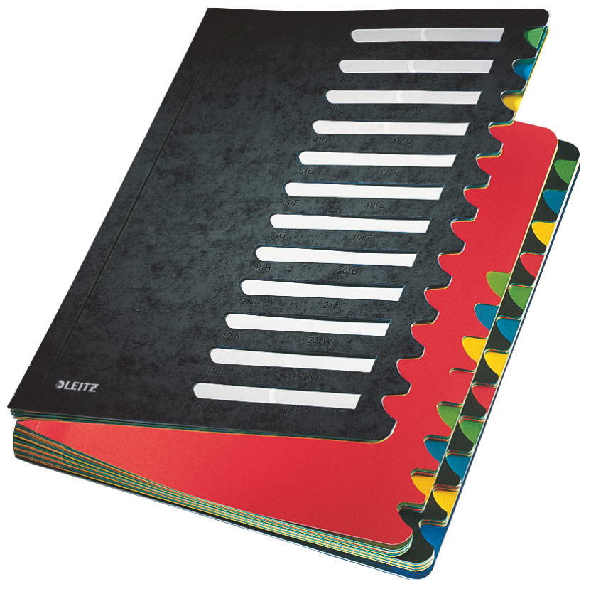 L:DESK ORGANIZER 24TABS BLACK