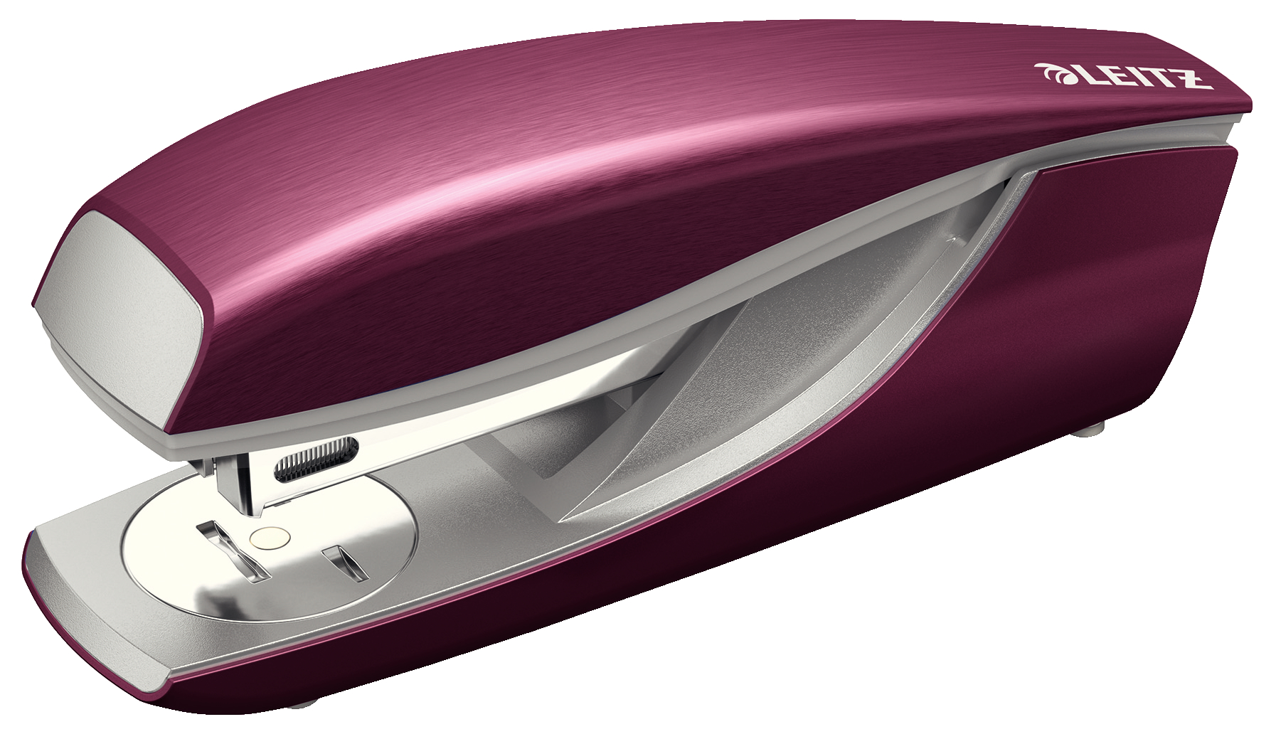 Leitz NeXXt. Style Metal Office Stapler. Staples Up To 30 Sheets. Includes Staples. Garnet Red