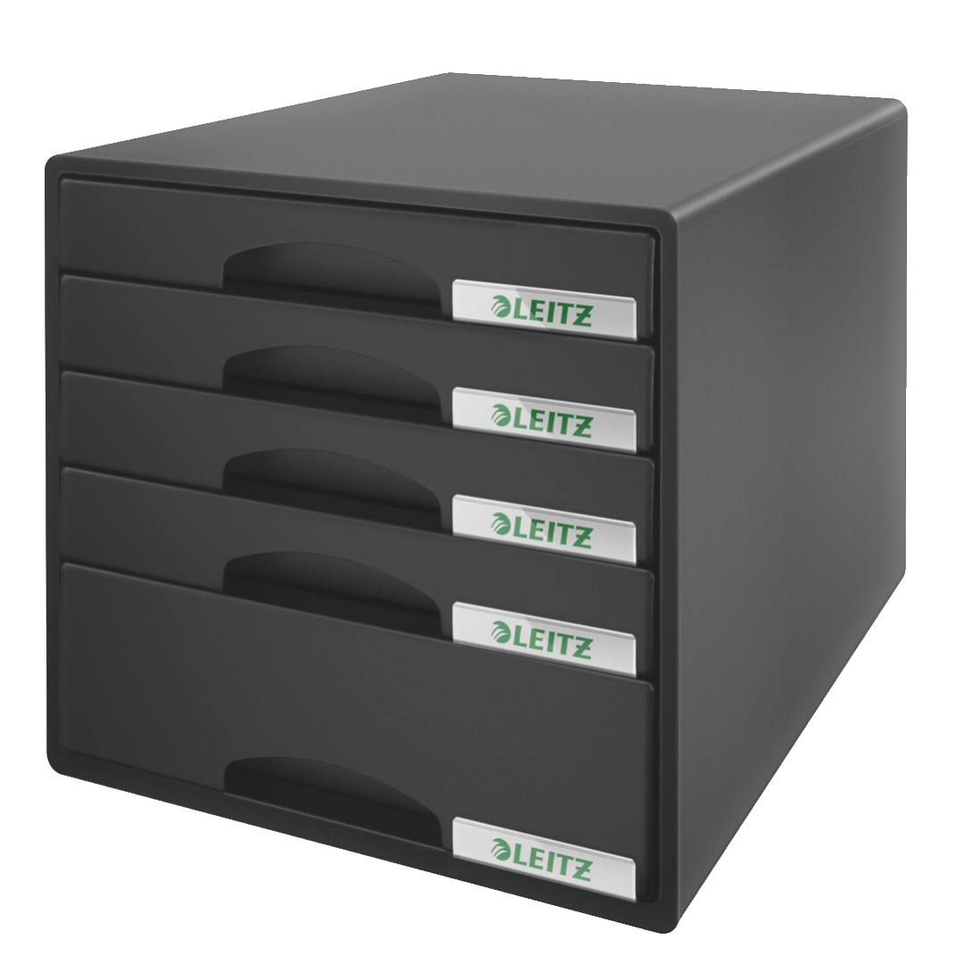 L:DRAWER CABINET 5D PLUS BLACK