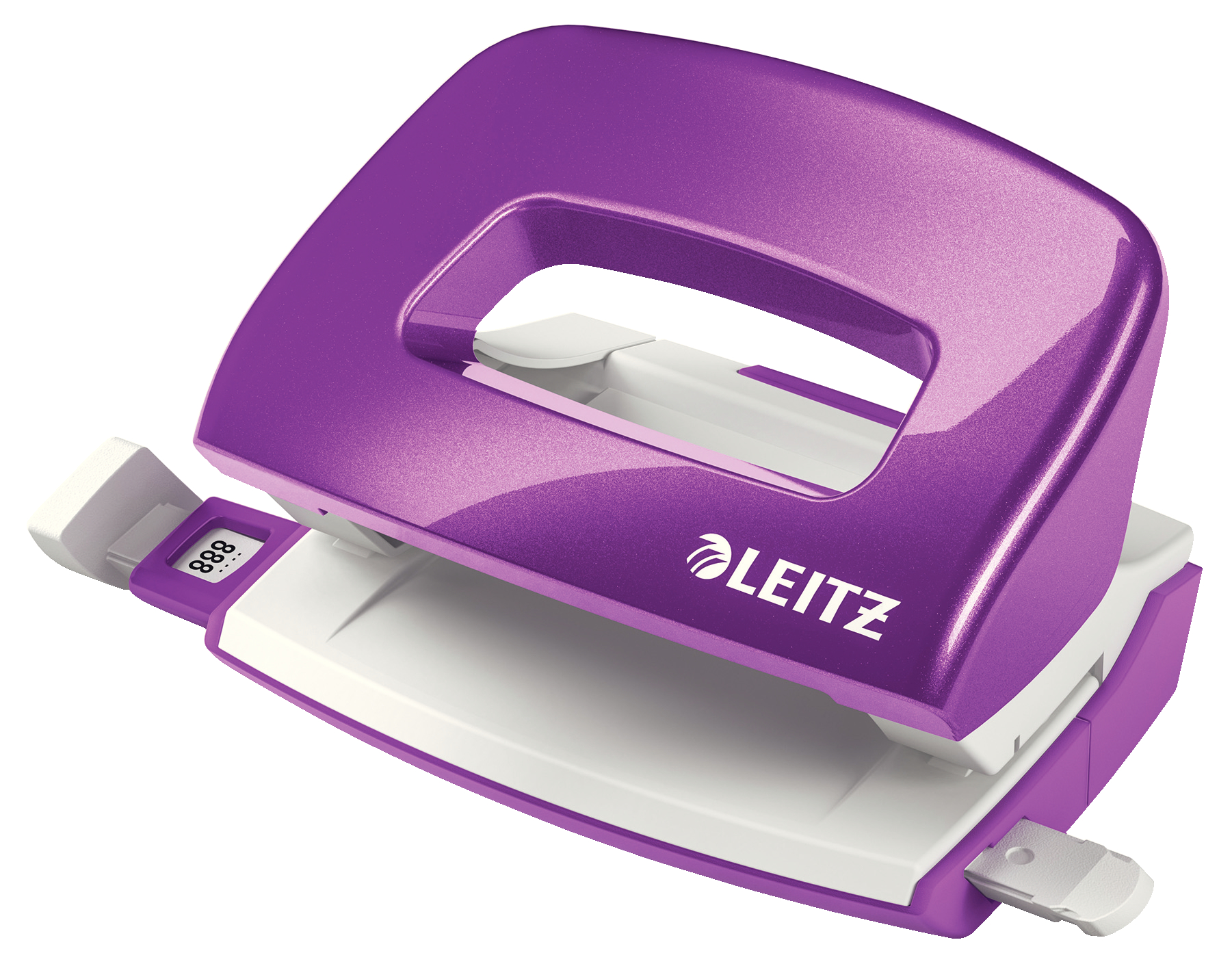 Leitz NeXXt. WOW Mini Metal 2 Hole Punch. Punches Up To 10 Sheets. Purple