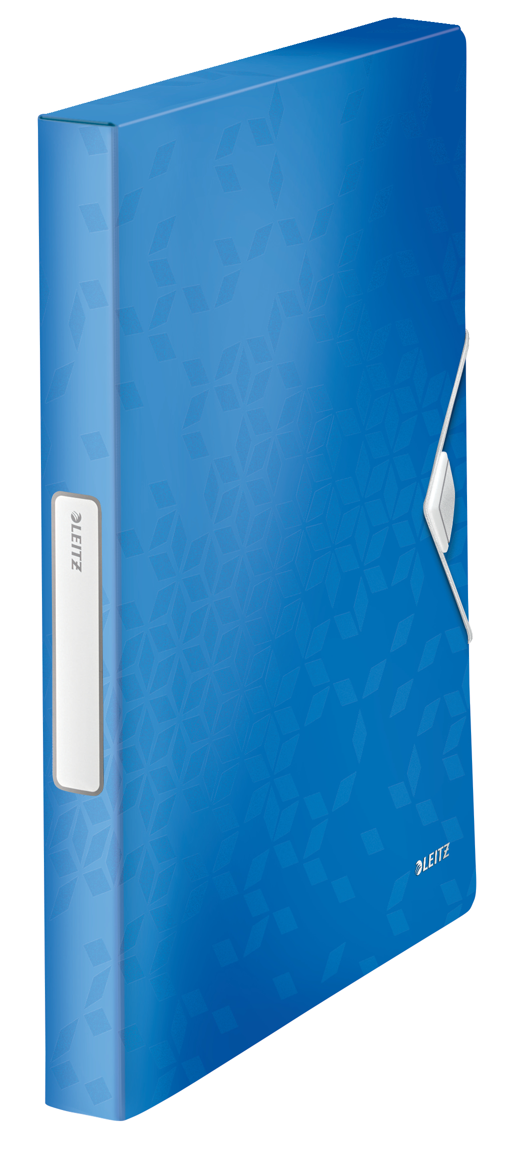 Leitz WOW Box File. Polypropylene. A4. Spine Width 30mm. 250 Sheet Capacity.  Blue Metallic - Outer carton of 5
