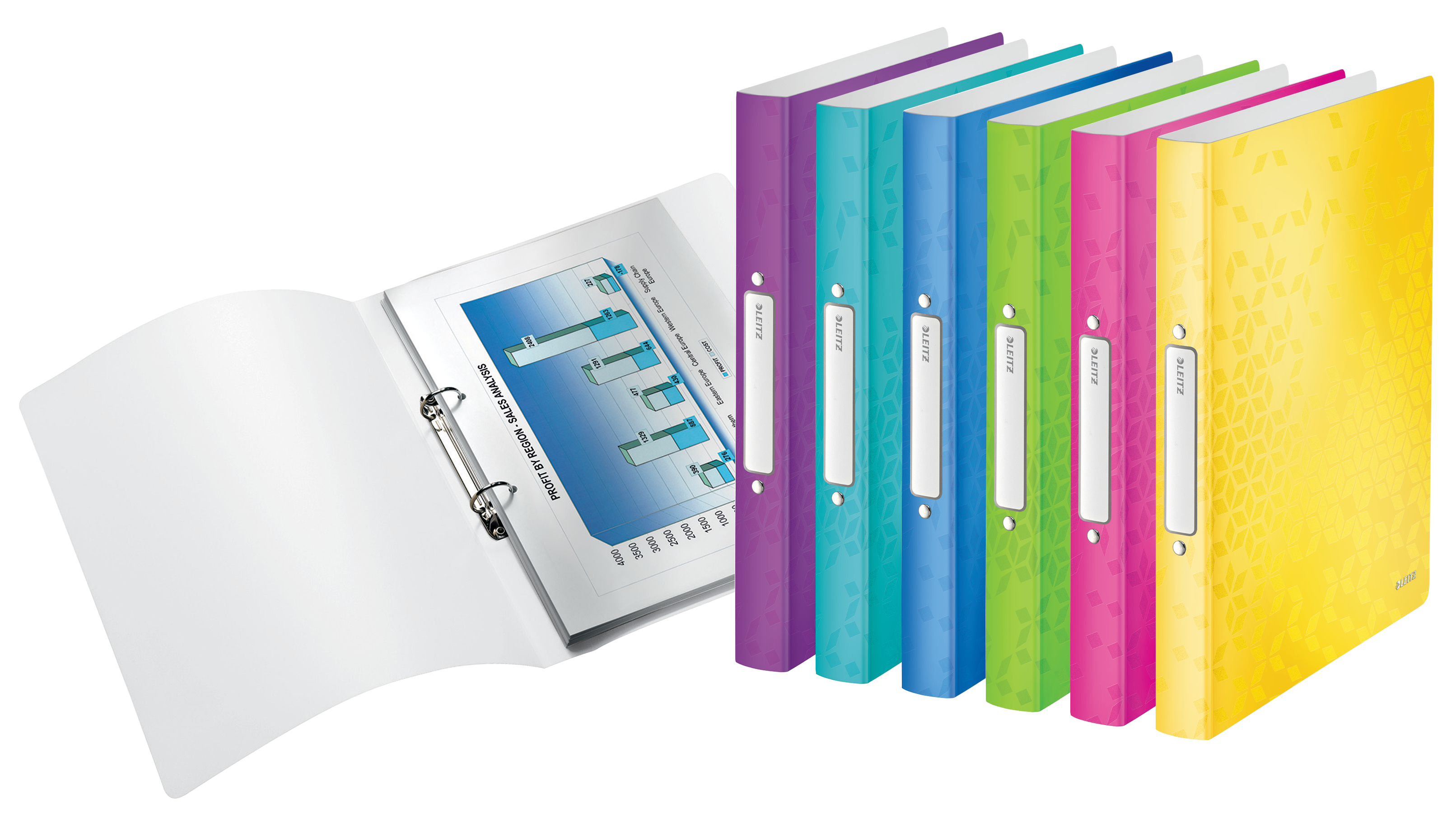 L:RINGBINDER WOW A4 PP 2RR 25MM ASSORTED